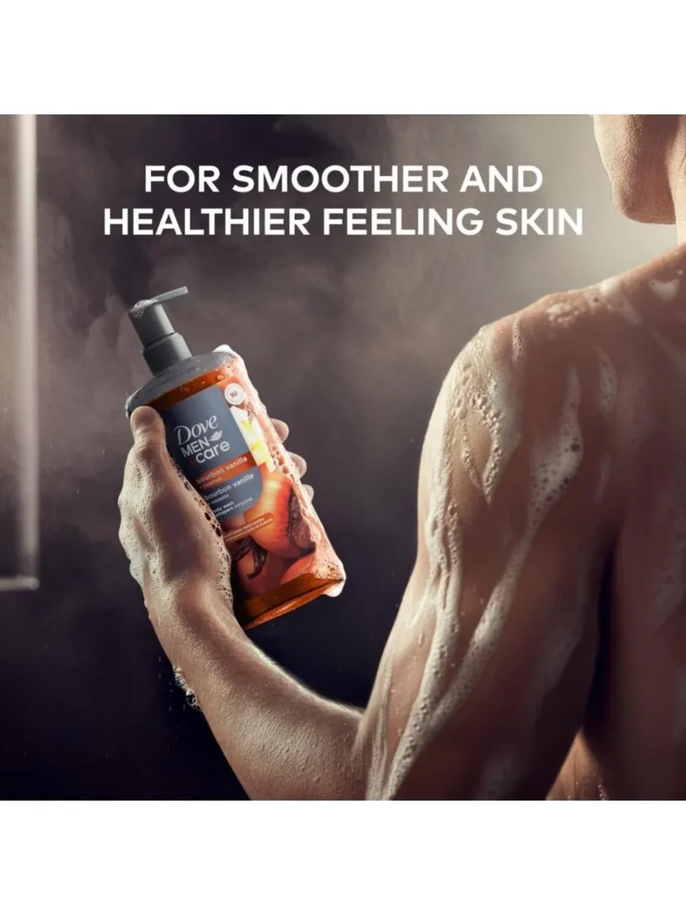 Moisturizing Body Wash for Men, Bourbon Vanilla & Hazelnut Scent, 26 oz